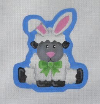 EA11 Bunny Lamb 4.25 x 5 18 Mesh With Stitch Guide Pepperberry Designs