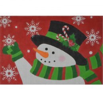 SN40 CandyCane Snowman 18m 9 x 13.5 With Stitch Guide Pepperberry Designs 