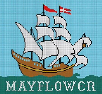 LP-224 Mayflower Ship 13 Mesh 11 x 10 Linda Pietz