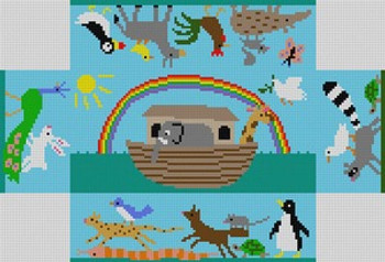 LP-153 Noah's Ark Brick Cover 13 Mesh 81⁄2 x 121⁄2 Linda Pietz