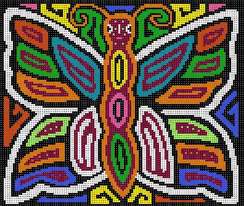 LP-256 Butterfly Abstract 13 Mesh 10x81⁄2 Linda Pietz