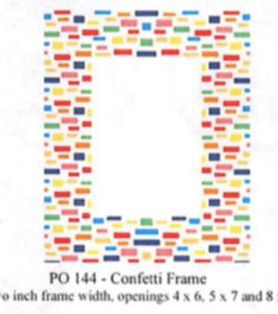 PO144 Confetti Frame 4x6 opening Two inch painted frame 18 Mesh CanvasWorks
