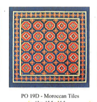 PO19D Moroccan Tiles  15.5 X 15.5 13 Mesh CanvasWorks