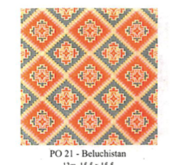 PO21 Beluchistan 15.5 X 15.5 13 Mesh CanvasWorks