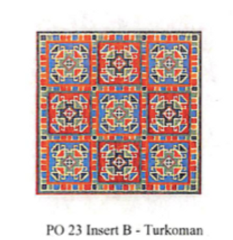 PO23 Insert B - Turkoman 9 x 9 13 Mesh CanvasWorks