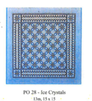 PO28 Ice Crystals 15 x 15 13 Mesh CanvasWorks