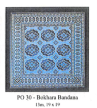 PO30 Bokhara Bandana 19x 19 13 Mesh CanvasWorks