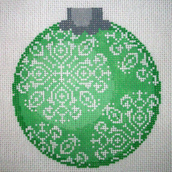 CO28G Lime Green Snowflake 1 Polka Dot 4 x 4 18 Mesh CanvasWorks 