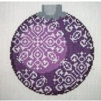 CO28F Purple Snowflake 1 Polka Dot 4 x 4 18 Mesh CanvasWorks 