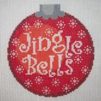 CO37A Red Jingle Bells   4 x 4 18 Mesh CanvasWorks 