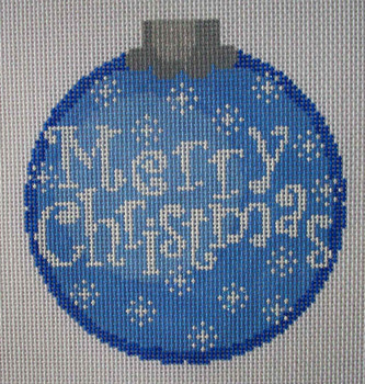 CO38B Blue Merry Christmas 4 x 4 18 Mesh CanvasWorks 