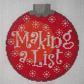 CO40A Red Making a List 4 x 4 18 Mesh CanvasWorks 