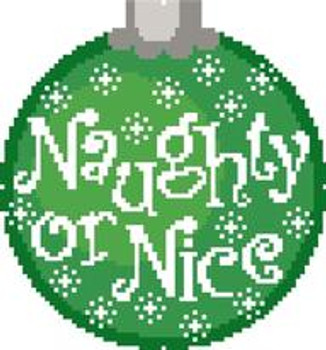 CO41C Green Naughty or Nice 4 x 4 18 Mesh CanvasWorks 