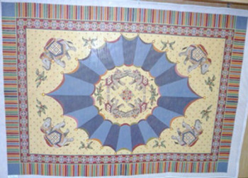 R2B Shanta/Raji Rug, Turkoman Border  48x33 10 Mesh CanvasWorks 