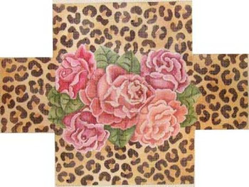BC25 Leopard Pelt w/Roses Brick Cover8.75x4.5x3 13 Mesh CanvasWorks 