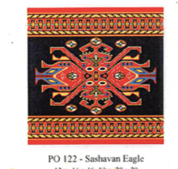 PO122 Sashavan Eagle 20x20 10 Mesh CanvasWorks 