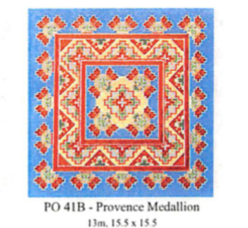 PO41B Provence Medallion 15.5 x 15.5 13 Mesh CanvasWorks