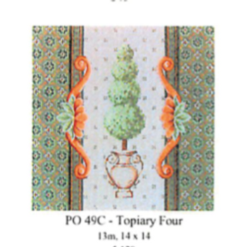 PO49C Topiary Four 14 x 14 13 Mesh CanvasWorks