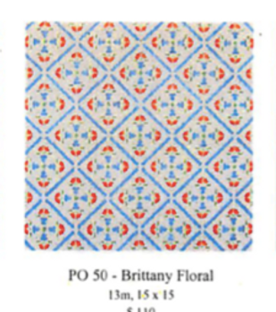 PO50 Brittany Floral 15 x 15 13 Mesh CanvasWorks