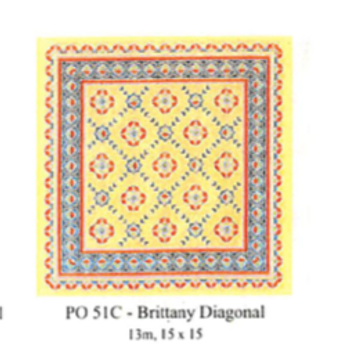 PO51C Brittany Diagonal 15 x 15 13 Mesh CanvasWorks