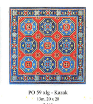 PO59 Large Kazak 20x 20 13 Mesh CanvasWorks
