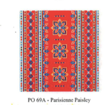 PO69A Parisienne Paisley 14.5 X 14.5 13 Mesh CanvasWorks