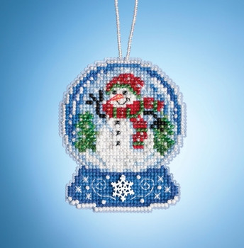 MH161933 Mill Hill Charmed Ornament Kit Snowman Globe (2019)
