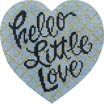 3754 Alice Peterson Designs HELLO LITTLE LOVE HEART BLUE 13 Mesh 6 x 6.5