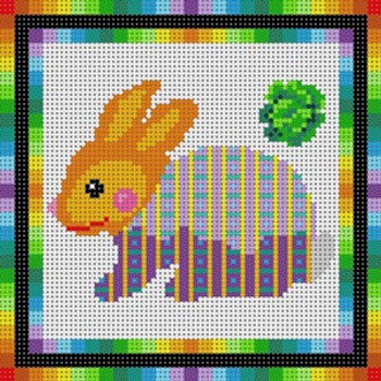 X-130 Colorful Bunny 13 Mesh 61⁄4x61⁄4 Treglown Designs