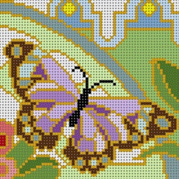 X-168 Purple Butterfly 13 Mesh 51⁄2x51⁄2 Treglown Designs