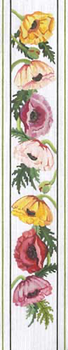 133223 Poppies Bell Pull  7 x 42 13 Mesh JULIE THOMPSON