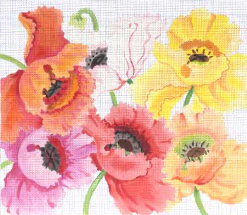 132895 Sunny Poppies 16 x 14 13 Mesh JULIE THOMPSON