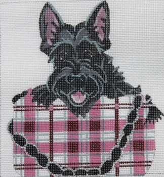 KL1016 PUPPY PURSE:  SCOTTIE in Cross Body Purse 13 Mesh KAMALA