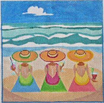 KL1146 DAY AT THE BEACH 6 X 6  13 Mesh KAMALA