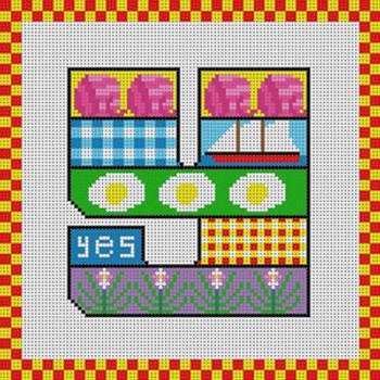 PC-1950Y Gingham Block Alphabet Polly Carbonari