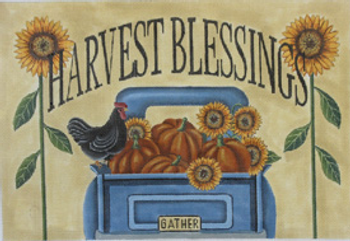 DS1103 HARVEST BLESSINGS 11.5 x 8 13 Mesh AMERICAN FOLK ARTIST - DIANNA SWARTZ