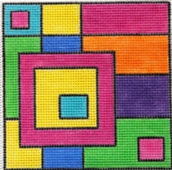Ludw8053 Squares within Squares 5  X 5 13 Mesh LAURIE LUDWIN