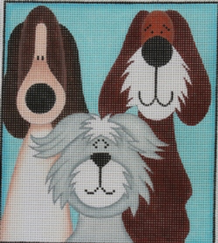 Ludw8105 TALL DOGS 13 Mesh 8 x 8 LAURIE LUDWIN (PLD)