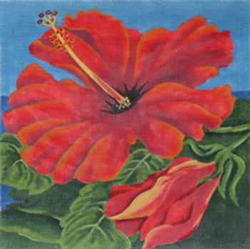 KDUKES 607 CRIMSON HIBISCUS 10 X 10 13 Mesh KAREN DUKES