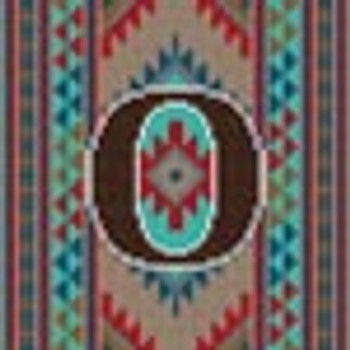 X-082 Treglown Designs Indian Rug Letter O