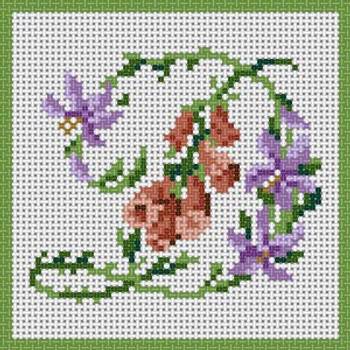 X-099 Treglown Designs D Floral Letter