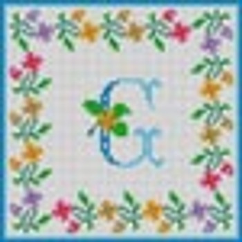 X-085 Treglown Designs G Floral Border