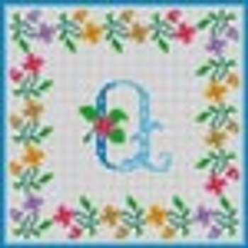 X-085 Treglown Designs Q Floral Border