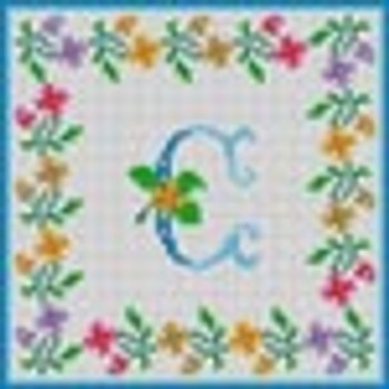 X-085 Treglown Designs C Floral Border