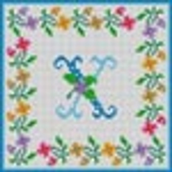 X-085 Treglown Designs X Floral Border