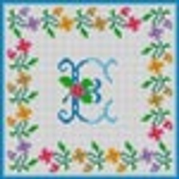 X-085 Treglown Designs E Floral Border