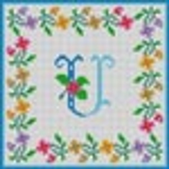 X-085 Treglown Designs U Floral Border