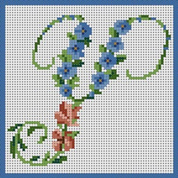 X-099 Treglown Designs Y Floral Letter