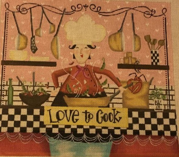 LL-CK07 Love To Cook 10 x 9 18 Mesh LoriLynn Simms