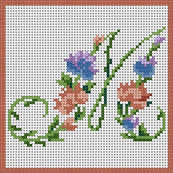 X-099 Treglown Designs M Floral Letter